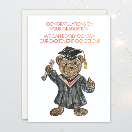 Congratulations On Your Graduation Bear Card