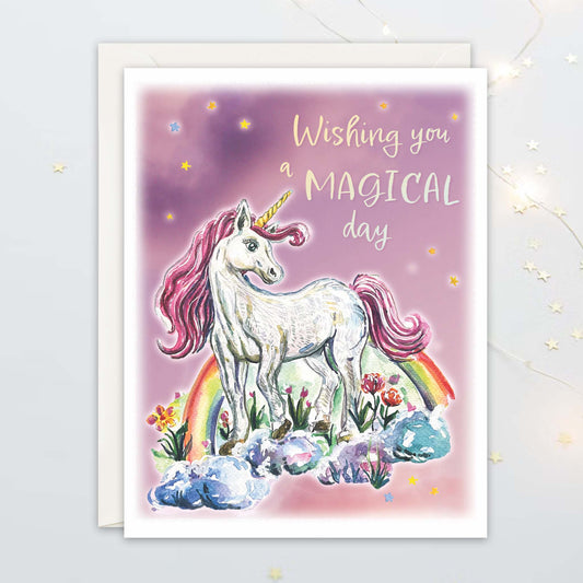 Wishing You A Magical Day Unicorn Birthday Card