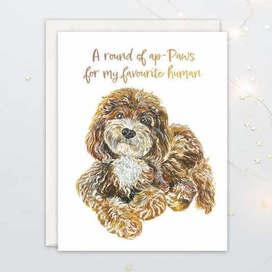 Golden Doodle Big Applause Card