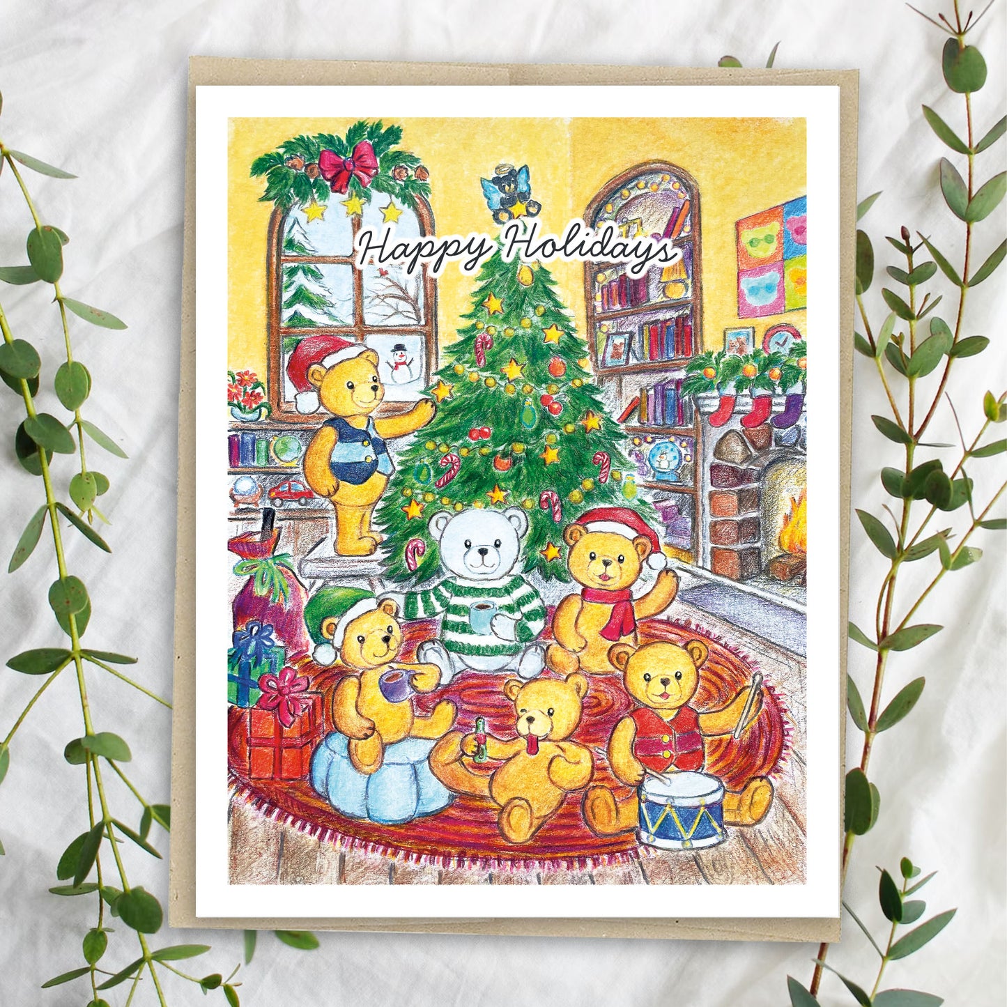Happy Holidays Bears Card *Almost Perfect Edition*