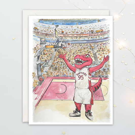 Basketball Fan Courtside Celebration Card