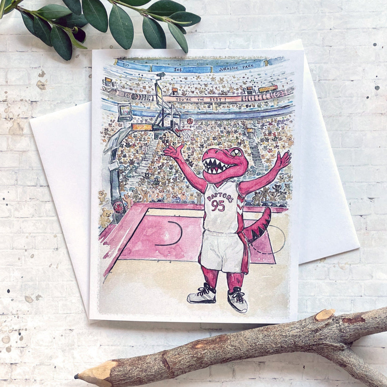 Basketball Fan Courtside Celebration Card