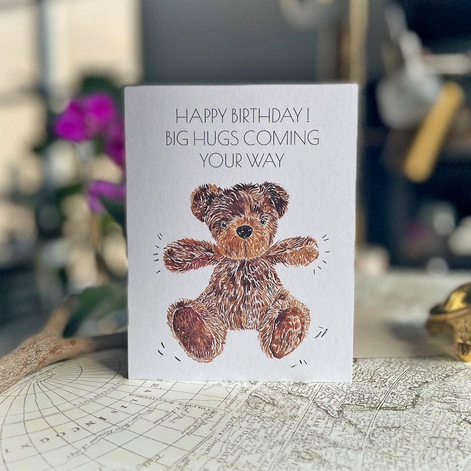 Big Hugs Bear Birthday Card