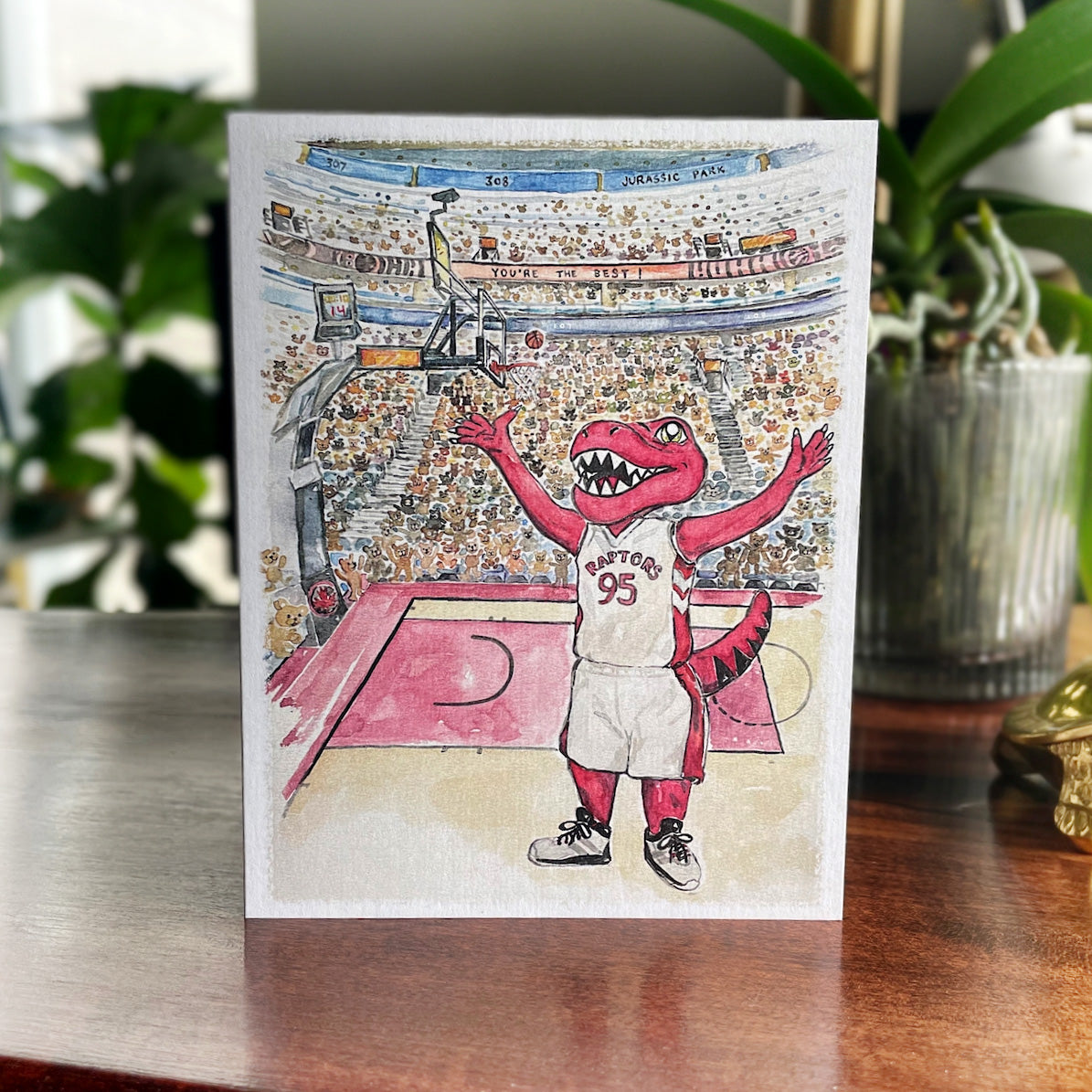 Basketball Fan Courtside Celebration Card